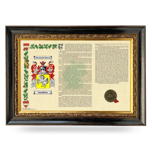 Gaembsen Armorial Landscape Framed - Heirloom