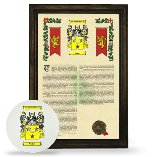 Gamel Framed Armorial History and Mouse Pad - Brown
