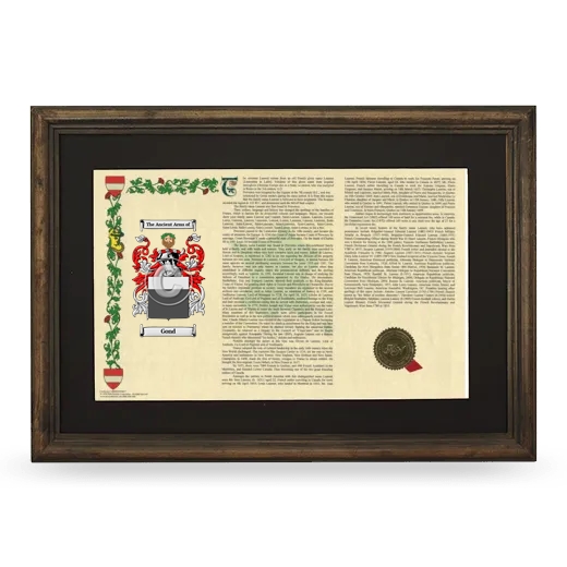 Gond Deluxe Armorial Landscape Framed - Brown