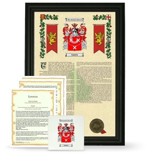 Gantey Framed Armorial, Symbolism and Large Tile - Black