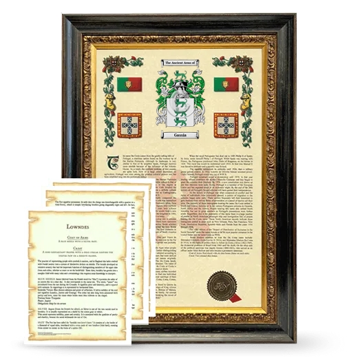 Gassia Framed Armorial History and Symbolism - Heirloom