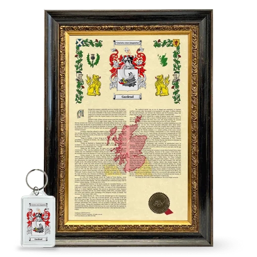 Gardend Framed Armorial History and Keychain - Heirloom