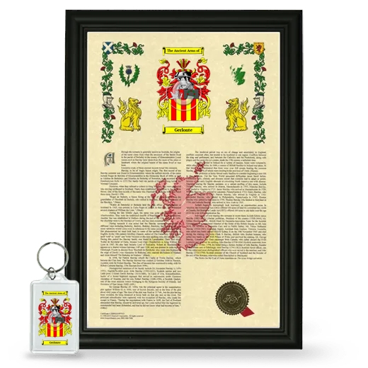 Gerlonte Framed Armorial History and Keychain - Black