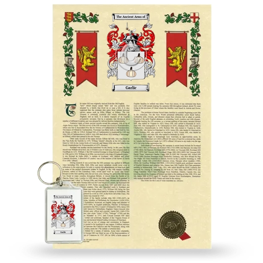 Garlic Armorial History and Keychain Package
