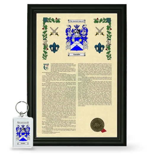 Garniée Framed Armorial History and Keychain - Black