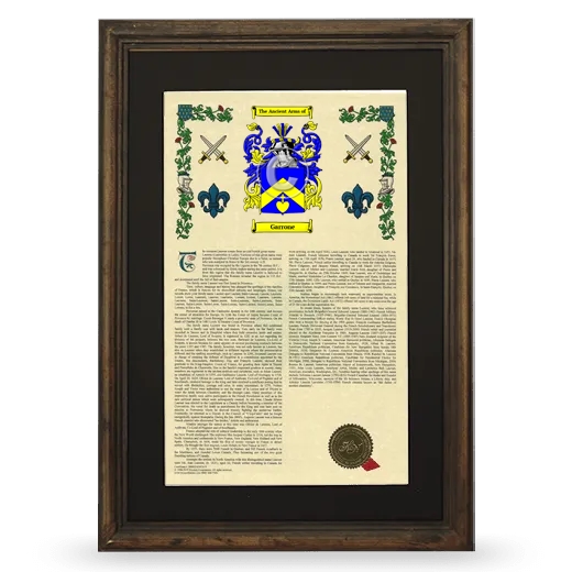 Garrone Deluxe Armorial Framed - Brown