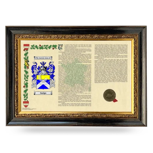 Garigu Armorial Landscape Framed - Heirloom