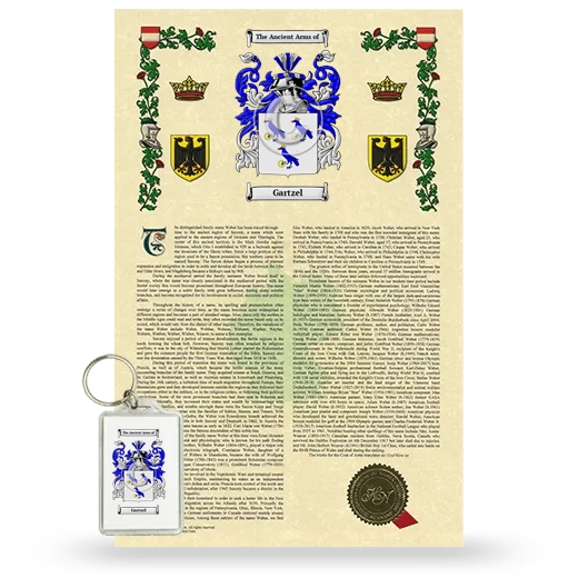 Gartzel Armorial History and Keychain Package