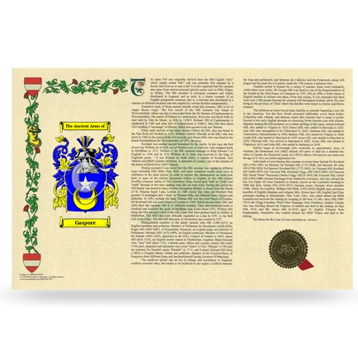 Gaspore Armorial History Landscape Style