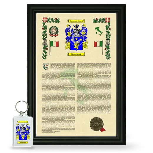 Gasperanni Framed Armorial History and Keychain - Black