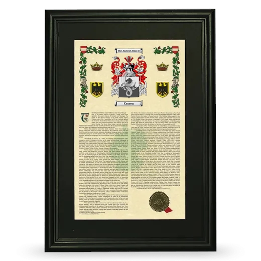 Cassen Deluxe Armorial Framed - Black