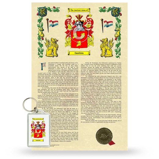 Gastten Armorial History and Keychain Package