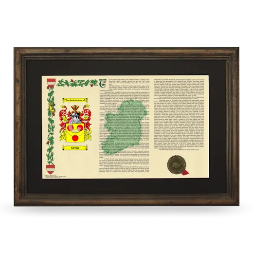 Gavan Deluxe Armorial Landscape Framed - Brown