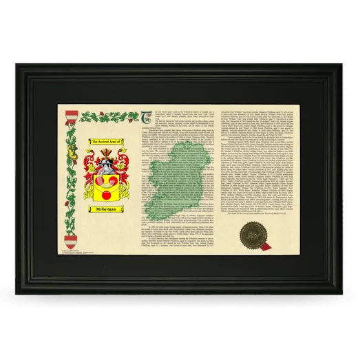 McGavigan Deluxe Armorial Landscape Framed- Black