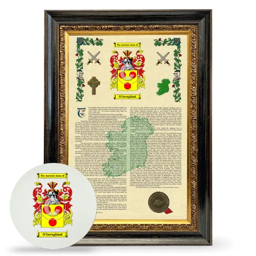 O'Gavaghind Framed Armorial History and Mouse Pad - Heirloom