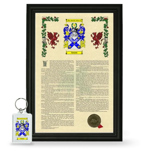 Gauant Framed Armorial History and Keychain - Black