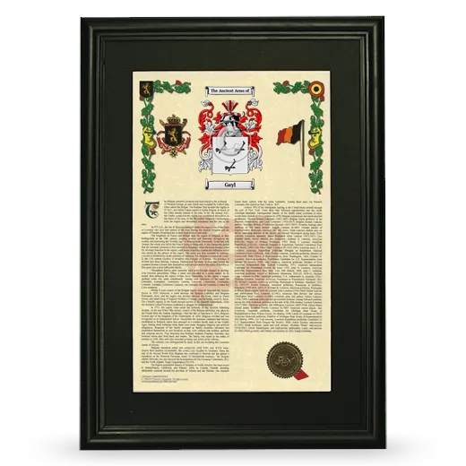 Gayl Deluxe Armorial Framed - Black