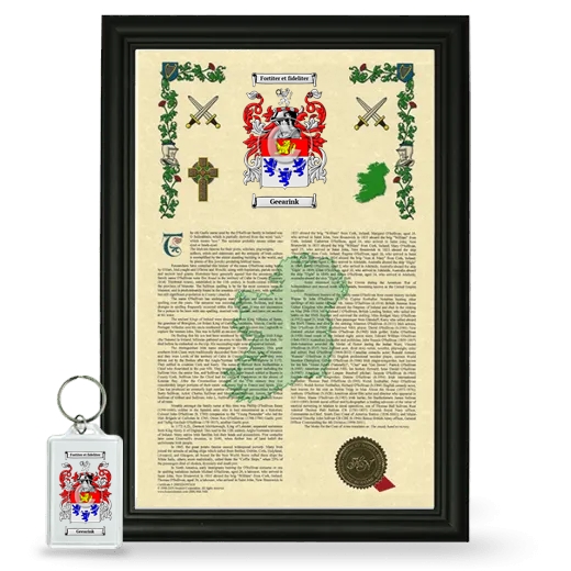 Geearink Framed Armorial History and Keychain - Black