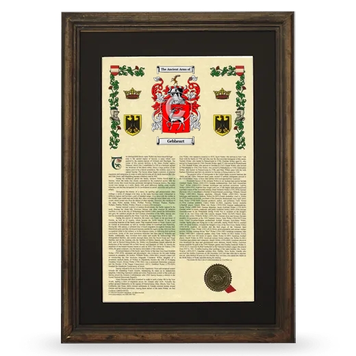 Gebheart Deluxe Armorial Framed - Brown