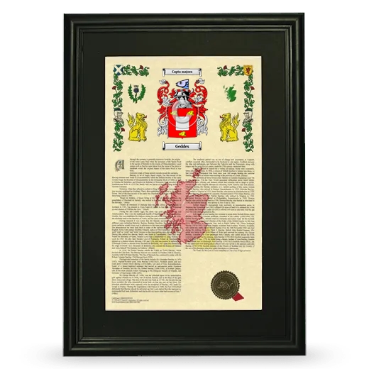 Geddes Deluxe Armorial Framed - Black