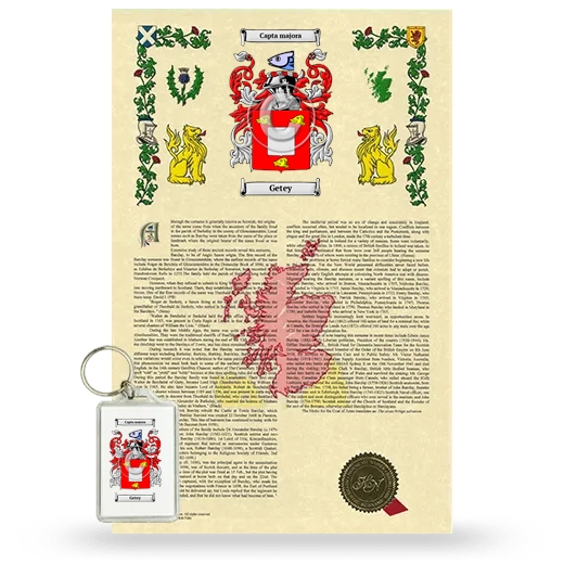 Getey Armorial History and Keychain Package