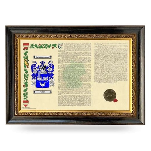 Geor Armorial Landscape Framed - Heirloom