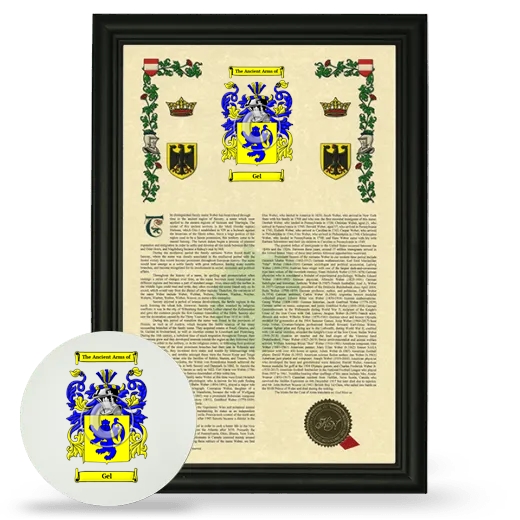 Gel Framed Armorial History and Mouse Pad - Black