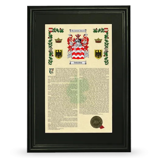 Geissriem Deluxe Armorial Framed - Black