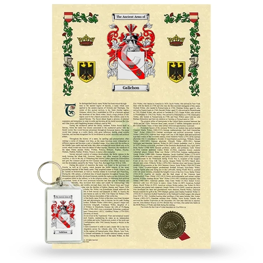 Galichon Armorial History and Keychain Package