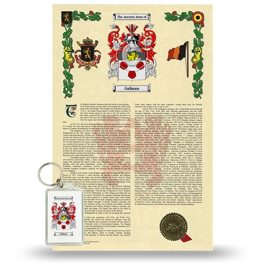 Galman Armorial History and Keychain Package