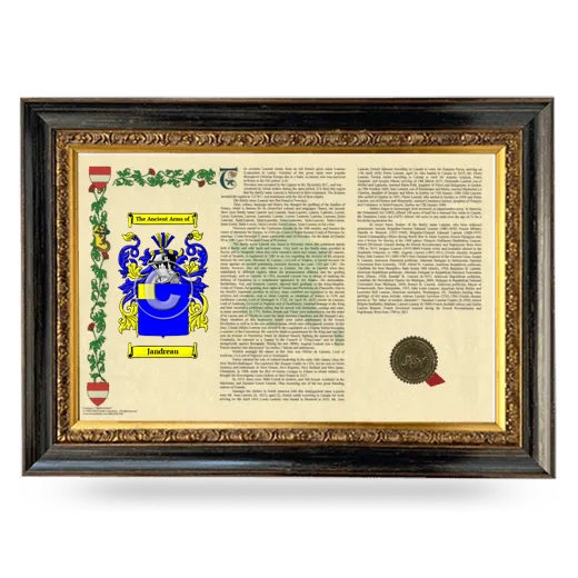 Jandreau Armorial Landscape Framed - Heirloom