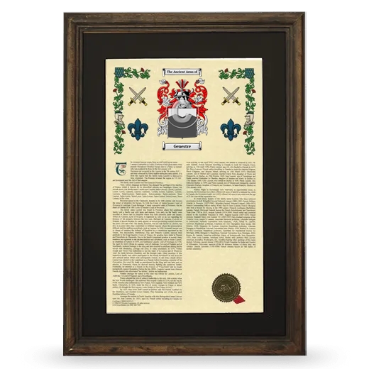 Genestre Deluxe Armorial Framed - Brown