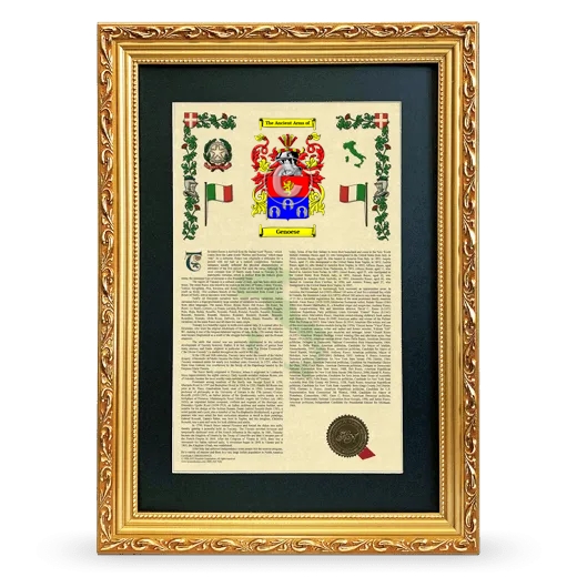 Genoese Deluxe Armorial Framed - Gold