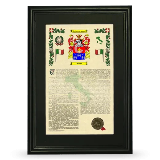 Genova Deluxe Armorial Framed - Black