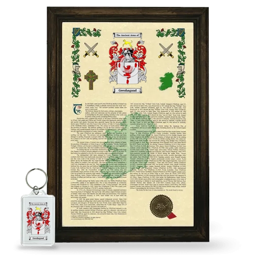 Geeohagand Framed Armorial History and Keychain - Brown