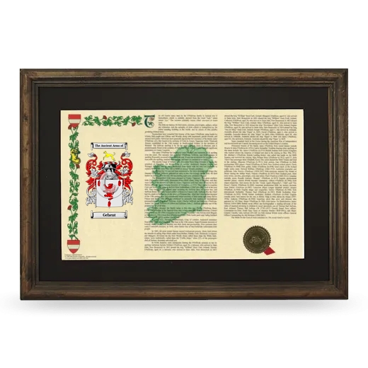 Gehent Deluxe Armorial Landscape Framed - Brown