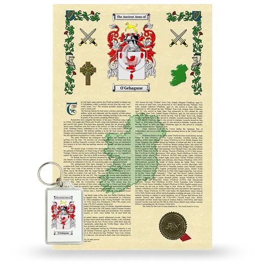 O'Gehagane Armorial History and Keychain Package