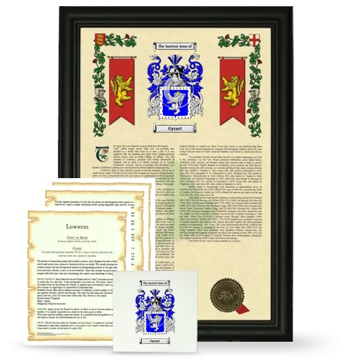 Gyrart Framed Armorial, Symbolism and Large Tile - Black