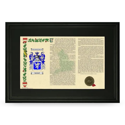 Jarreard Deluxe Armorial Landscape Framed- Black