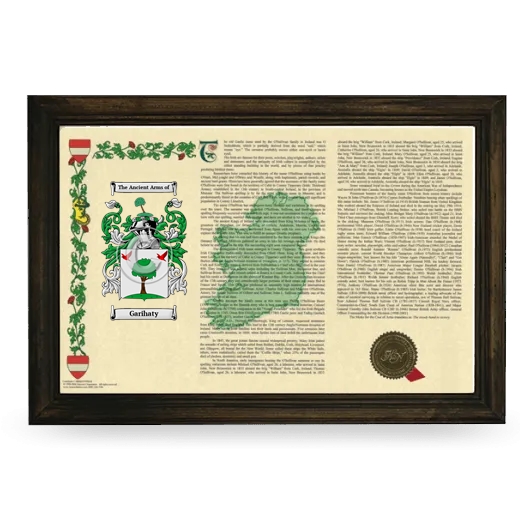 Garihaty Armorial Landscape Framed - Brown