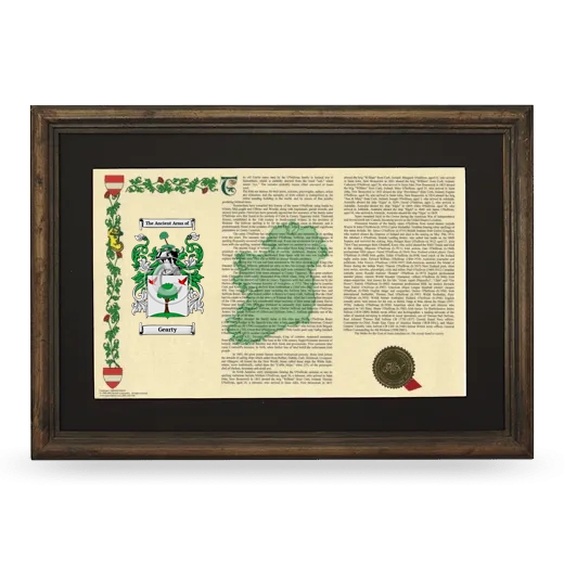 Gearty Deluxe Armorial Landscape Framed - Brown