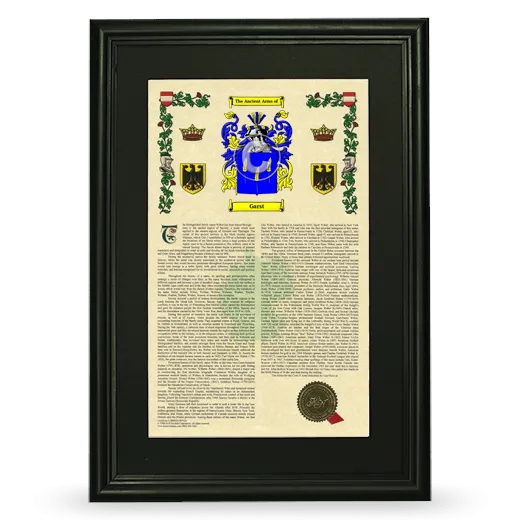 Garst Deluxe Armorial Framed - Black