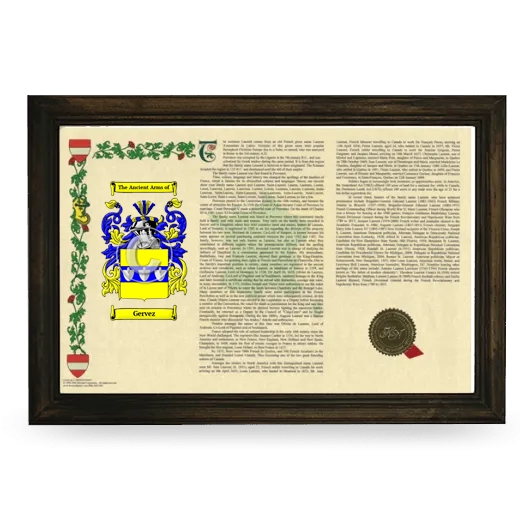 Gervez Armorial Landscape Framed - Brown