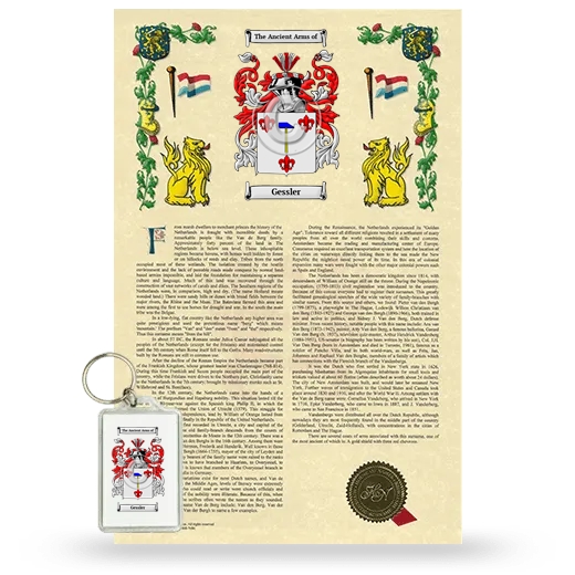 Gessler Armorial History and Keychain Package