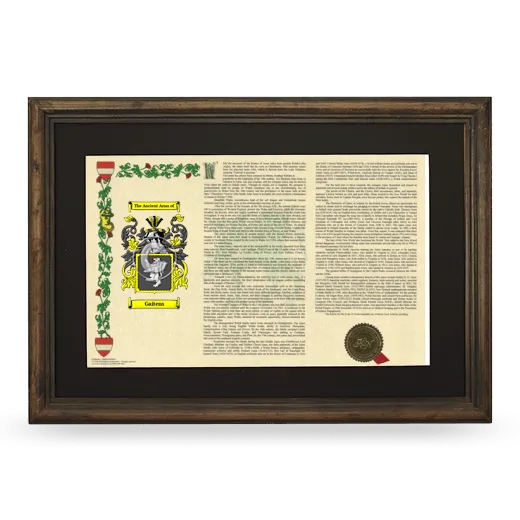 Gaitens Deluxe Armorial Landscape Framed - Brown