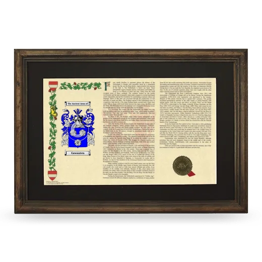 Gawanten Deluxe Armorial Landscape Framed - Brown