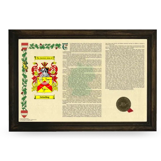 Geisaling Armorial Landscape Framed - Brown