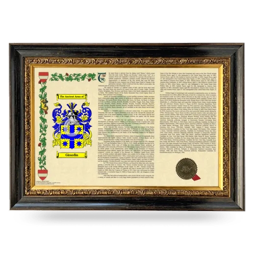 Girardin Armorial Landscape Framed - Heirloom