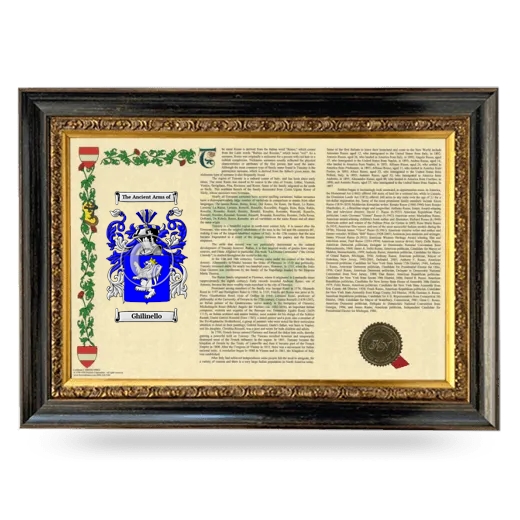 Ghilinello Armorial Landscape Framed - Heirloom