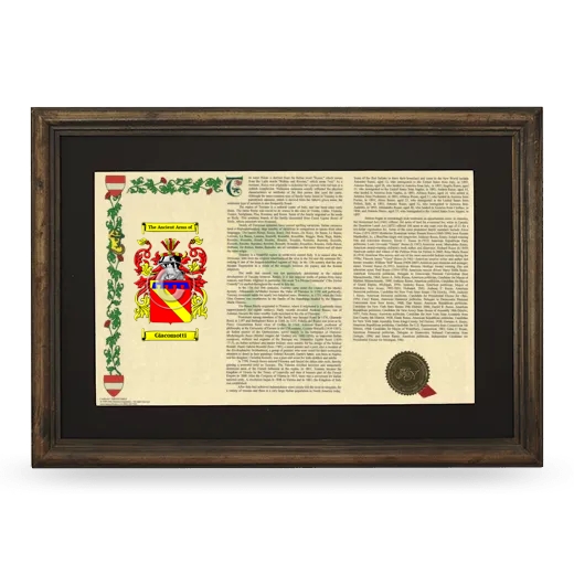 Giacomotti Deluxe Armorial Landscape Framed - Brown